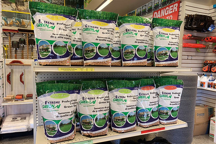 A shelf of Extreme Green seeds