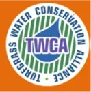 Turfgrass Water Conservation Alliance Logo with orange background